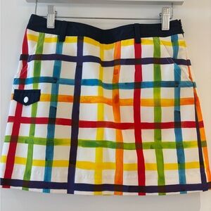 Louis Castel Vibrant Plaid Mini Skirt